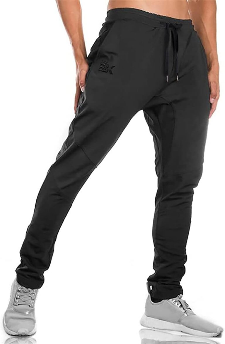 BROKIG Mens Jogger Sport Pants, Casual Gym Workout Sweatpants with Double Pockets