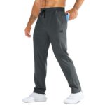 BROKIG Men's LightArmor Workout Sweatpants with Zip Pocket,UPF 50+ Stretch Joggers Men Track Pants for Gym Jogging