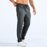 BROKIG Men's LightArmor Workout Sweatpants with Zip Pocket,UPF 50+ Stretch Joggers Men Track Pants for Gym Jogging