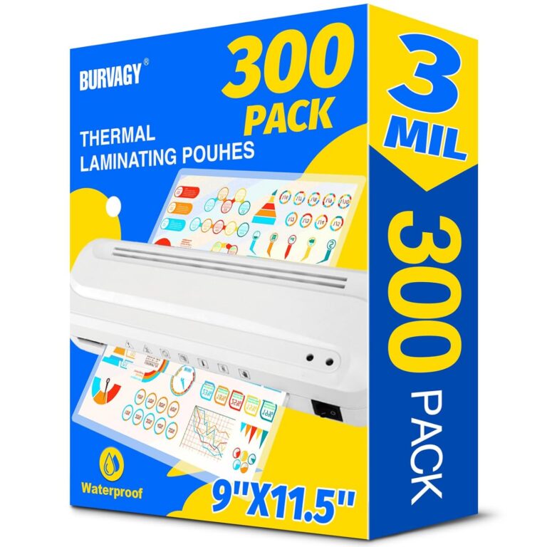 BURVAGY 300 Pack Laminating Sheets, 3 Mil, 9 x 11.5 Inches Thermal Laminating Pouches Lamination Sheet Paper for Laminator, Clear, Letter Size, Office and School Supplies