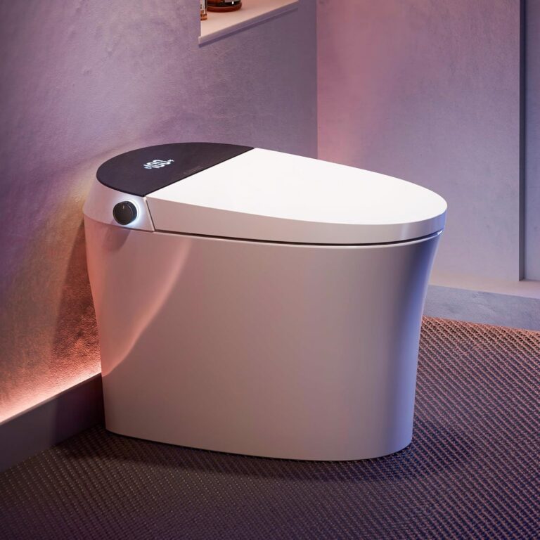 CANEST Smart Bidet Toilet, Smart Toilet with Bidet Built in, Pump-Assisted Flush, Foot Sensor Operation, Warm Water, Heated Seat, Air Dryer, Digital Display (TC-100GE)