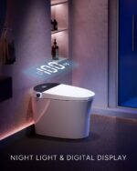 CANEST Smart Bidet Toilet, Smart Toilet with Bidet Built in, Pump-Assisted Flush, Foot Sensor Operation, Warm Water, Heated Seat, Air Dryer, Digital Display (TC-100GE)