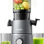 Canoly C03 Cold Press Juicer, 4.5" Wide Feed Chute Juicer Machine with 200W AC Motor, Fit Whole Vegetables & Fruits, 2-in-1 Strainer (Juice & Nut Milk Maker), Space-saving, Easy...