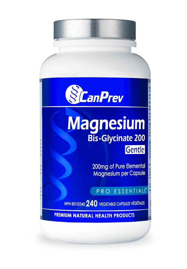 CanPrev Pure Magnesium Bisglycinate 200mg, 240 Vegan Capsules 240-Day Supply - Gentle on the Stomach - Magnesium Bis-glycinate Supplement - Elemental Chelated Complex for...
