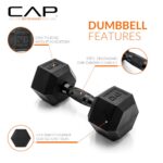 CAP Barbell Coated Hex Dumbbell Weight - Pairs | Multiple Options