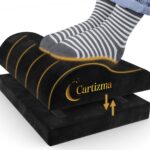 Cartizma Ergonomic Foot Rest for Under Desk at Work - Wavy Shaped for Heel Support, Memory Foam, Anti-Slip, Washable Cover - Office & Gaming Footrest, Back & Leg Pain Relief,...