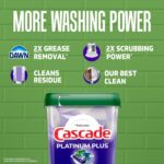Cascade Platinum Plus Dishwasher Pods, Dishwasher Detergent, Dish Detergent Soap, Fresh, 51 Count