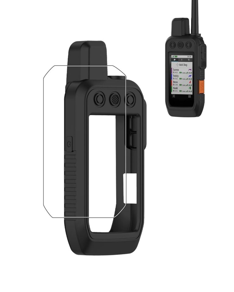 Case for Garmin Alpha 200/200i/300/300i Handheld, FJIASTB Kids-Friendly Soft Silicone Protective Cover, Shockproof (Black)