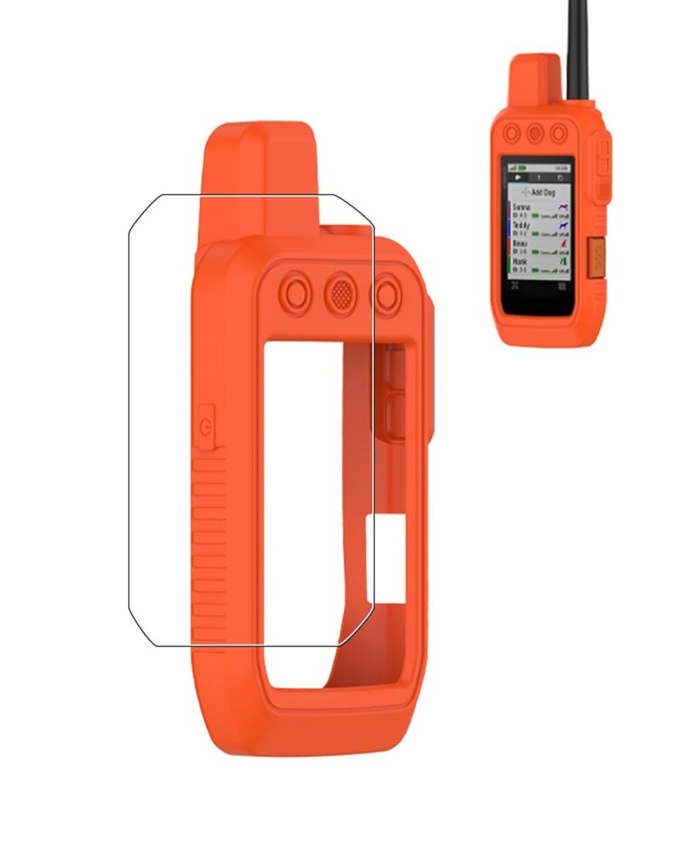 Case for Garmin Alpha 200/200i/300/300i Handheld, FJIASTB Kids-Friendly Soft Silicone Protective Cover, Shockproof (Orange)