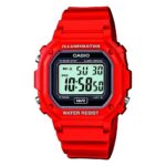 Casio F-108WHC-4ACF Classic Red Stainless Steel Watch
