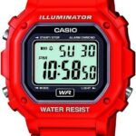 Casio F-108WHC-4ACF Classic Red Stainless Steel Watch