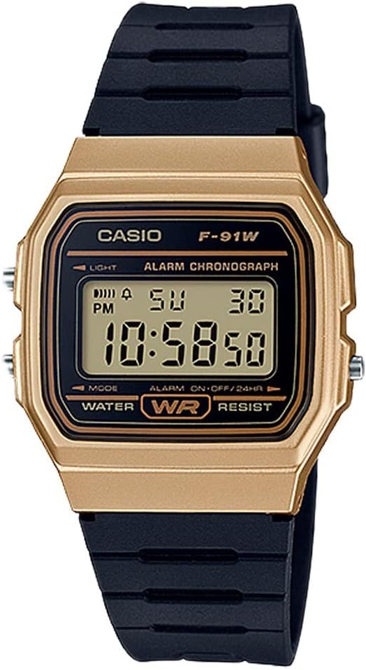 Casio F91W Series | Digital Watch | Water Resistant | LED Light | 1/100 SEC Stopwatch | Regular Time Keeping (HR, Min, SEC, PM, Date, Day) | Daily Alarm | Lightweight | 7 Year...