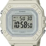 Casio Illuminator Alarm Chronograph Digital Sport Watch (Model W218HC-8A2V) (Light Gray), Light Gray, Chronograph,Digital