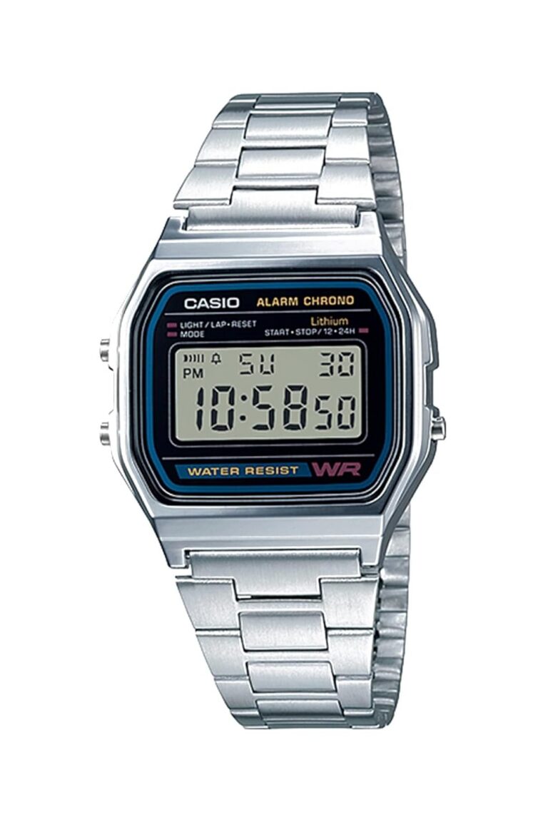 Casio Men's A158W-1 Classic Digital Stainless Steel Bracelet Watch