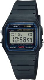 Casio Men's Classic Black Resin Strap Watch Digital F91W-1