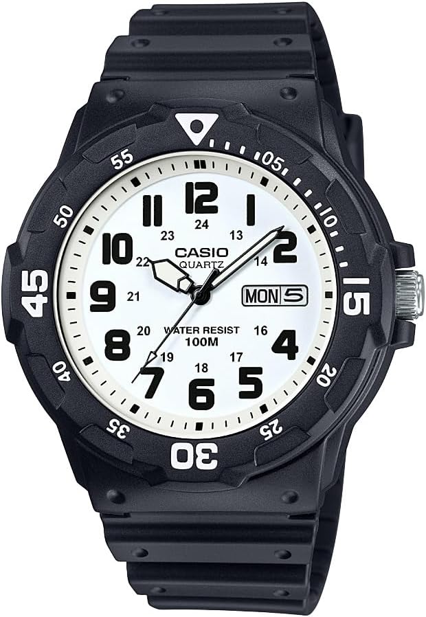 Casio Men's 'Classic' Quartz Resin Automatic Watch, Color:Black (Model: MRW200H-7BV)