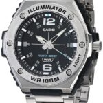 Casio Men's Heavy Duty Analog Quartz Stainless Steel Strap, Silver, 42 Casual Watch (Model: MWA-100HD-1AVCF)