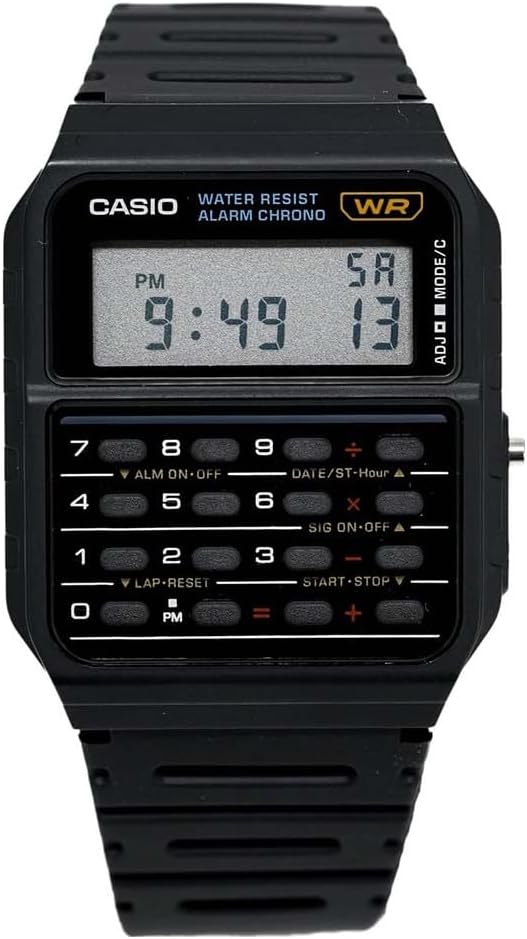 Casio Men's Twincept Databank ANI-Digi Resin Watch Black CA-53W-1Z