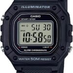 Casio Men's W-218H-1AVCF Classic Digital Display Quartz Black Watch