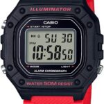 Casio Men's W-218H-4BVCF Classic Digital Display Quartz Red Watch