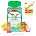 Centrum Adult MultiGummies Tropical Fruit Multivitamin and Multimineral Supplement, Pineapple-Mango, Dragonfruit, and Passionfruit Flavours, 120 count