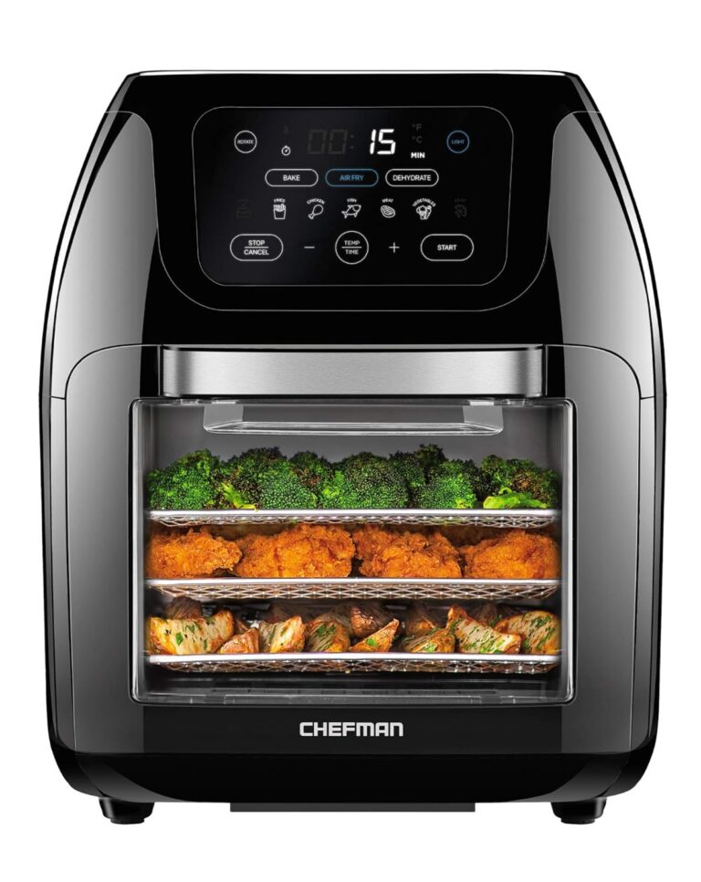 CHEFMAN Multifunctional Digital AirFryer+ Rotisserie,Dehydrator, Convection Oven17 Touch Screen Presets Fry,Roast,Dehydrate, Bake, XL 10L Family Size,Auto Shutoff,Large...