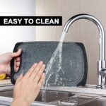 Chopping Board Set,3PCS Plastic Chopping Boards for Kitchen Non-Slip Cutting Boards with Grip Handle Juice Grooves Grinding Groove Large Chopping Boards for Meat Vegetables...