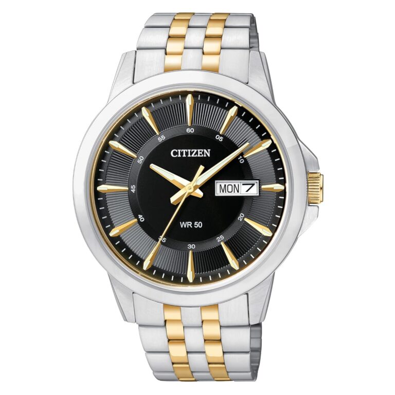 Citizen Quartz Men's Watch, Stainless Steel, Classic, Two-Tone (Model: BF2018-52E)