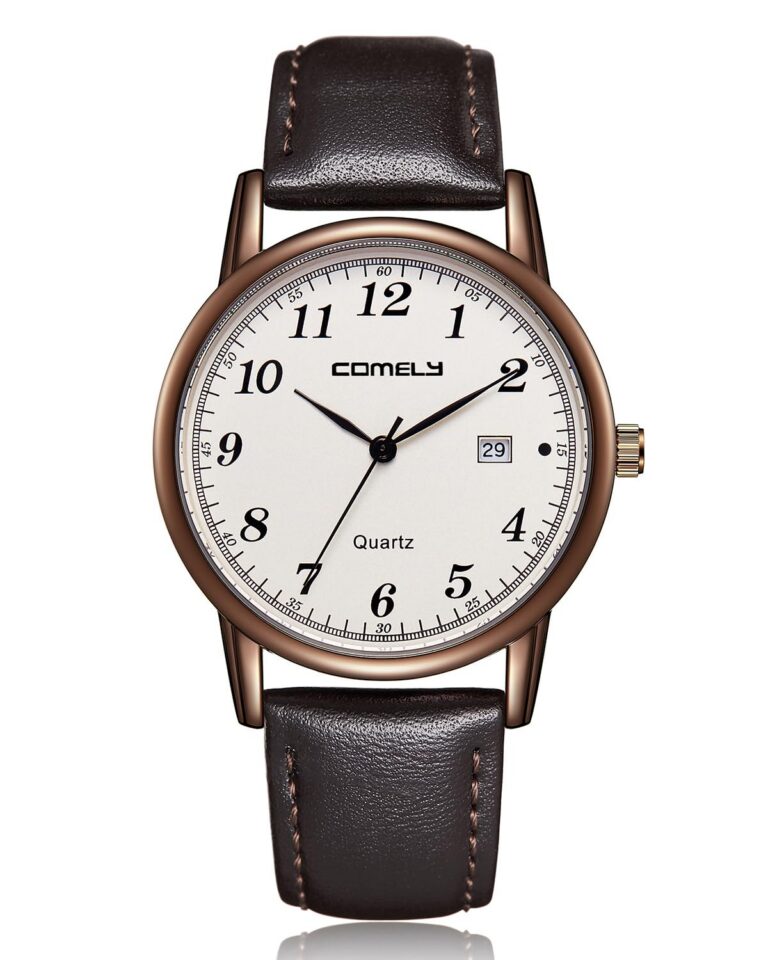 CIVO Mens Watch Waterproof Leather Strap Analog Quartz Wrist Watches for Men Fashion Vintage Auto Date Watches