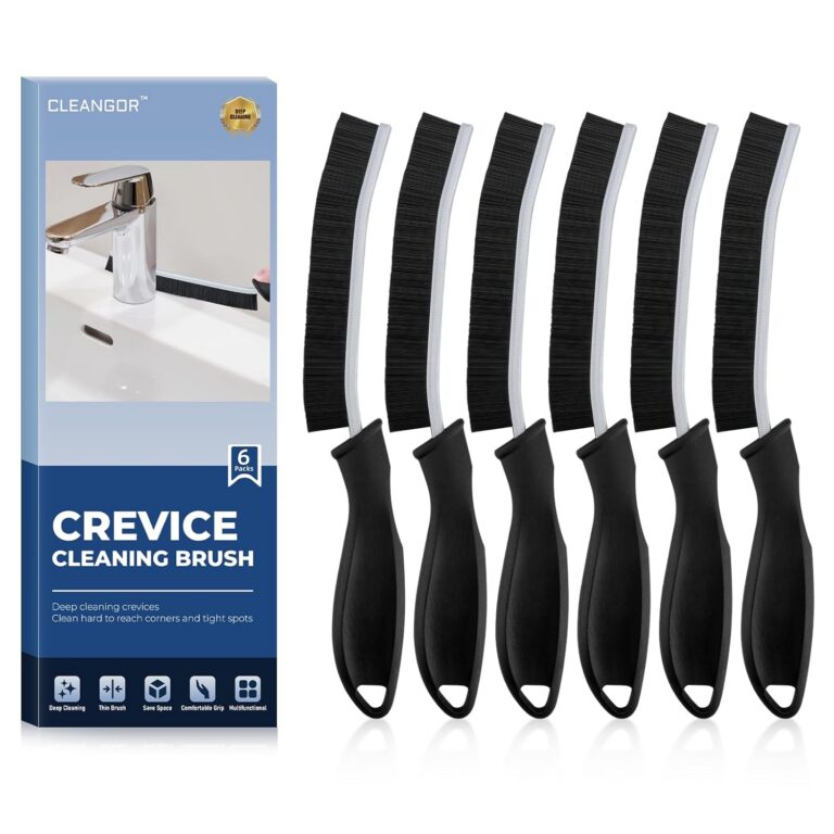 Cleangor Crevice Cleaning Brushes, Cleaner Scrub Brush Tool for Hard to Reach Tight Space, Home Essentials, Cleaning Supplies for Shower, Bathroom, Kitchen, Toilet, Window