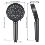 Cobbe Handheld Shower Head with Filter, High Pressure 6 Spray Mode Showerhead with 60" Hose, Bracket and Water Softener Filters Beads for Hard Water Remove Chlorine, Black