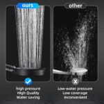 Cobbe Handheld Shower Head with Filter, High Pressure 6 Spray Mode Showerhead with 60" Hose, Bracket and Water Softener Filters Beads for Hard Water Remove Chlorine, Black
