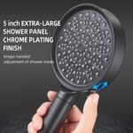 Cobbe Handheld Shower Head with Filter, High Pressure 6 Spray Mode Showerhead with 60" Hose, Bracket and Water Softener Filters Beads for Hard Water Remove Chlorine, Black