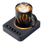 Coffee Mug Warmer,Coffee Warmer for Desk with Auto Shut Off,4 Temperature Setting&1-12H Timer,Smart Cup Warmer for Heating Coffee, Beverage, Milk, Tea and Hot Chocolate(Black...