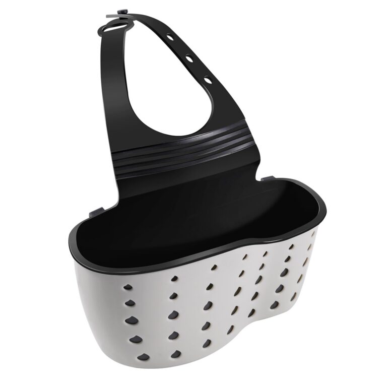 COIYINGJAUNEI Kitchen Sink Caddy Sponge Holder for Kitchen Sink Organizer Sponge Holder Ajustable Strap Faucet Sponge Holder with Drain Holes for Drying, Kitchen Organizer Sink...