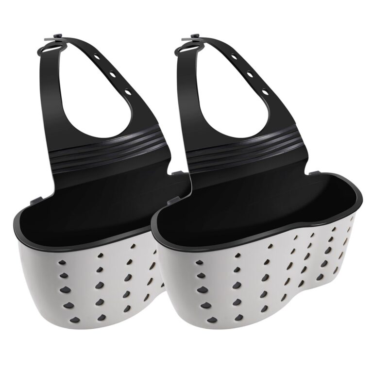 COIYINGJAUNEI Kitchen Sink Caddy Sponge Holder for Kitchen Sink Organizer Sponge Holder Ajustable Strap Faucet Sponge Holder with Drain Holes for Drying, Kitchen Organizer Sink...