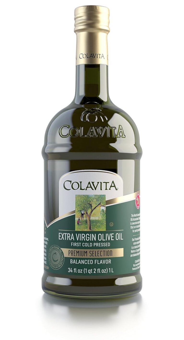 Colavita Premium Selection Extra Virgin Olive Oil, Glass Bottle, 1 Liter (Packaging May Vary)