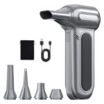 Compressed Air Duster 130000RPM Electric Air Duster with LED Display, 4 Gear Rechargeable Cordless Air Jet Blower, Mini Blower Replace Canned Air for Car, Home & Outdoor Use,...