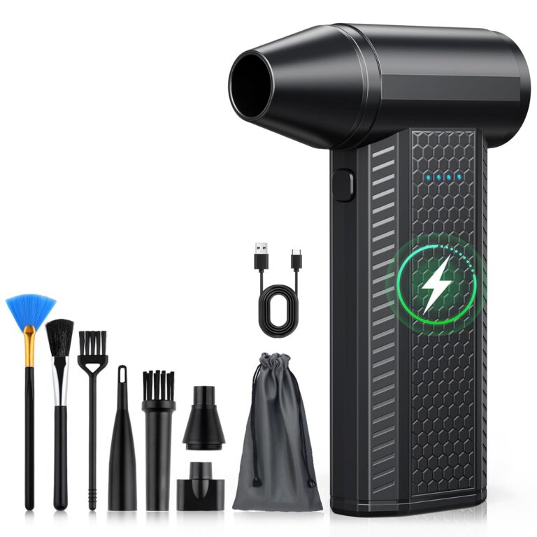 Compressed Air Duster kit-Blower-pc Duster Electric-130000RPM- Replace Compressed air can-Keyboard Clean-car Mini Snow Blowers-Car Dryer air Blower-Jet Fan-No air Canned dusters...