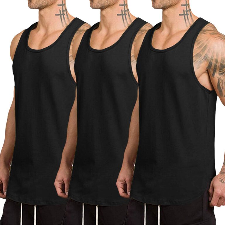 COOFANDY Men's 3 Pack Workout Tank Top Gym Muscle Tee Fitness Bodybuilding Sleeveless T Shirts