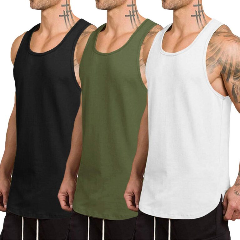 COOFANDY Men's 3 Pack Workout Tank Top Gym Muscle Tee Fitness Bodybuilding Sleeveless T Shirts