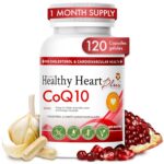 CoQ10 Cardiovascular Supplement – Coenzyme Q10, Nattokinase, Pomegranate, Garlic & Lysine for Blood Cholesterol, Circulation & Heart Health, Supplement for Men & Women, 120...