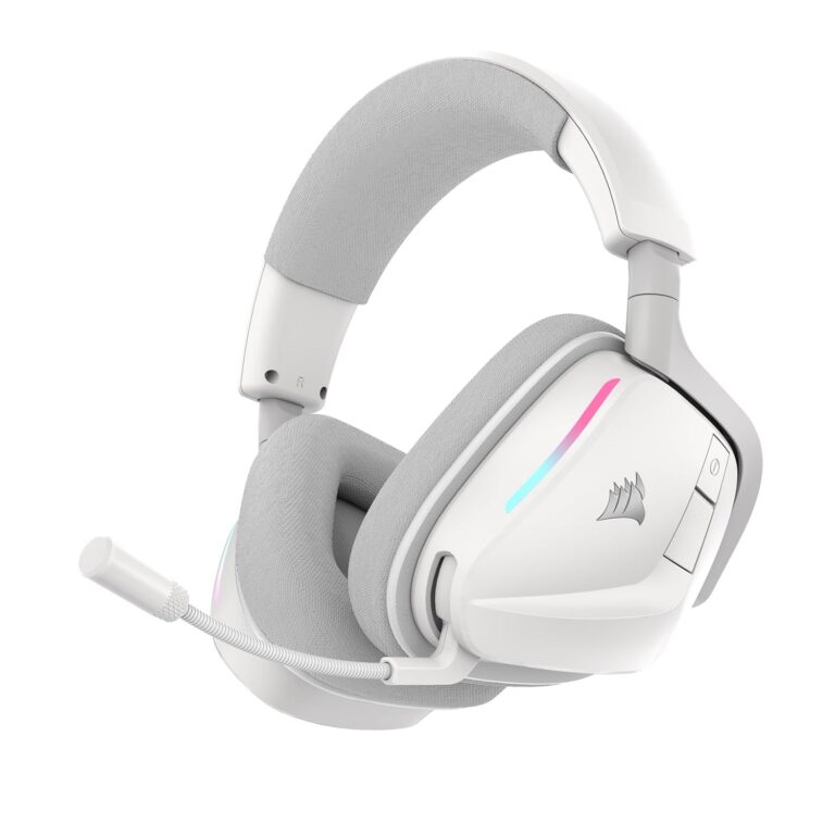 CORSAIR Void v2 Wireless Gaming Headset with Bluetooth for PC, PS5, PS4, Switch, Mobile – Dolby Atmos, 70 Hr Battery, Dual Wireless, Lightweight, Fast Charging – White