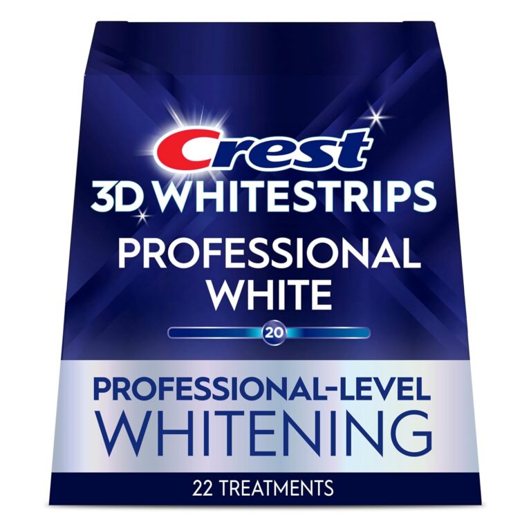 Crest 3D Whitestrips Professional White At-Home Teeth Whitening Kit, 22 Treatments, 20 Levels Whiter