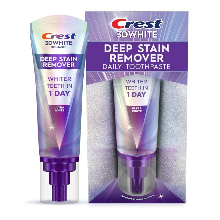 Crest 3DWHITE Brilliance Deep Stain Remover Toothpaste - Daily Use - Next-Level Whitening - 1-Day Turnaround, 67 mL