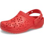 Crocs Clog Classic Clogs with Floral Cut Out Design, Kids and Toddler Shoes unisex-child