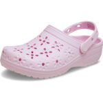 Crocs Unisex-Adult Classic Clogs with Floral Cut Out Design
