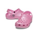 Crocs Unisex-Adult Classic Glitter Clogs (Little Big Kid) K PTG