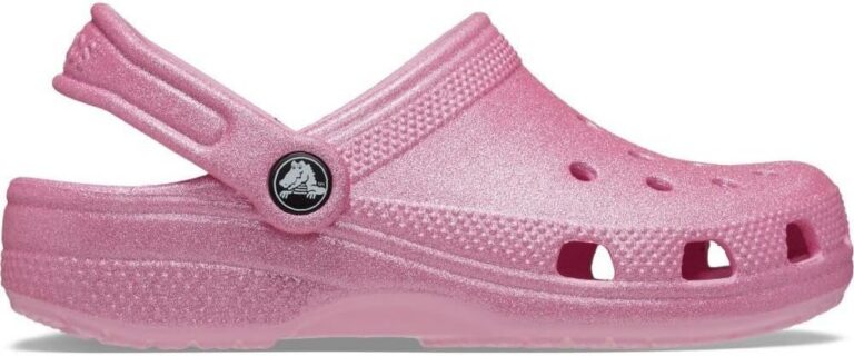 Crocs Unisex-Adult Classic Glitter Clogs (Little Big Kid) K PTG