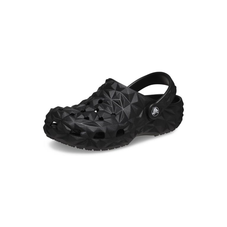 Crocs Unisex-Child Classic Geometric Clog, Black, 12 Little Kid
